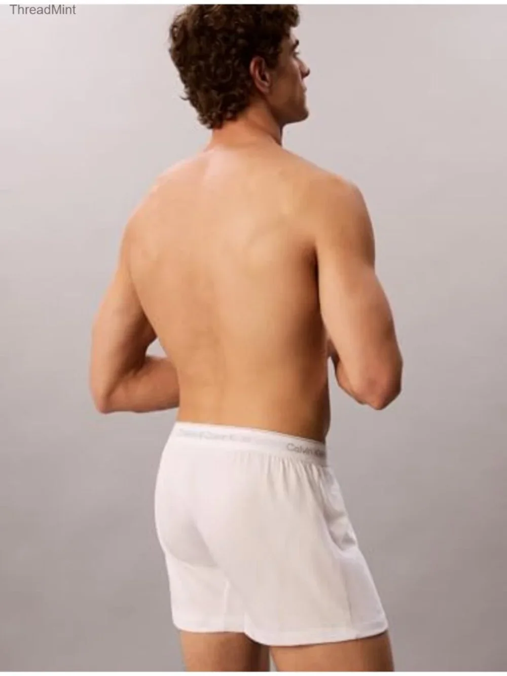 Men's Cotton Knit Boxer 3-Pack Breathable Button Fly Straight Leg